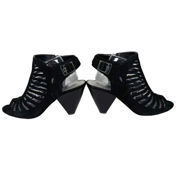 Coach and Four Black Kellisa Strappy Suede Sandal Heels - Picture 6 of 8